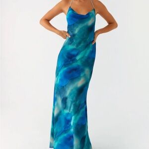 Elegant Blue Maxi Dress